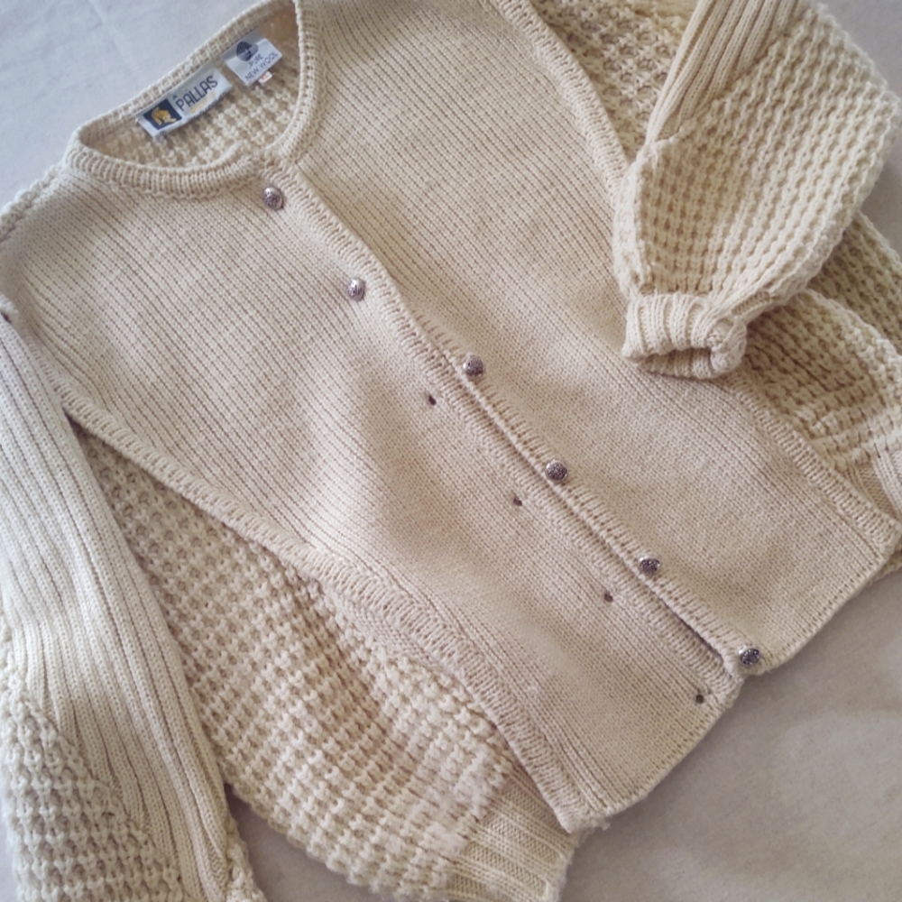 IRELAND🇮🇪 Hand•Loomed VINTAGE Cardigan-Sweater~ + Chunky🧵KniT